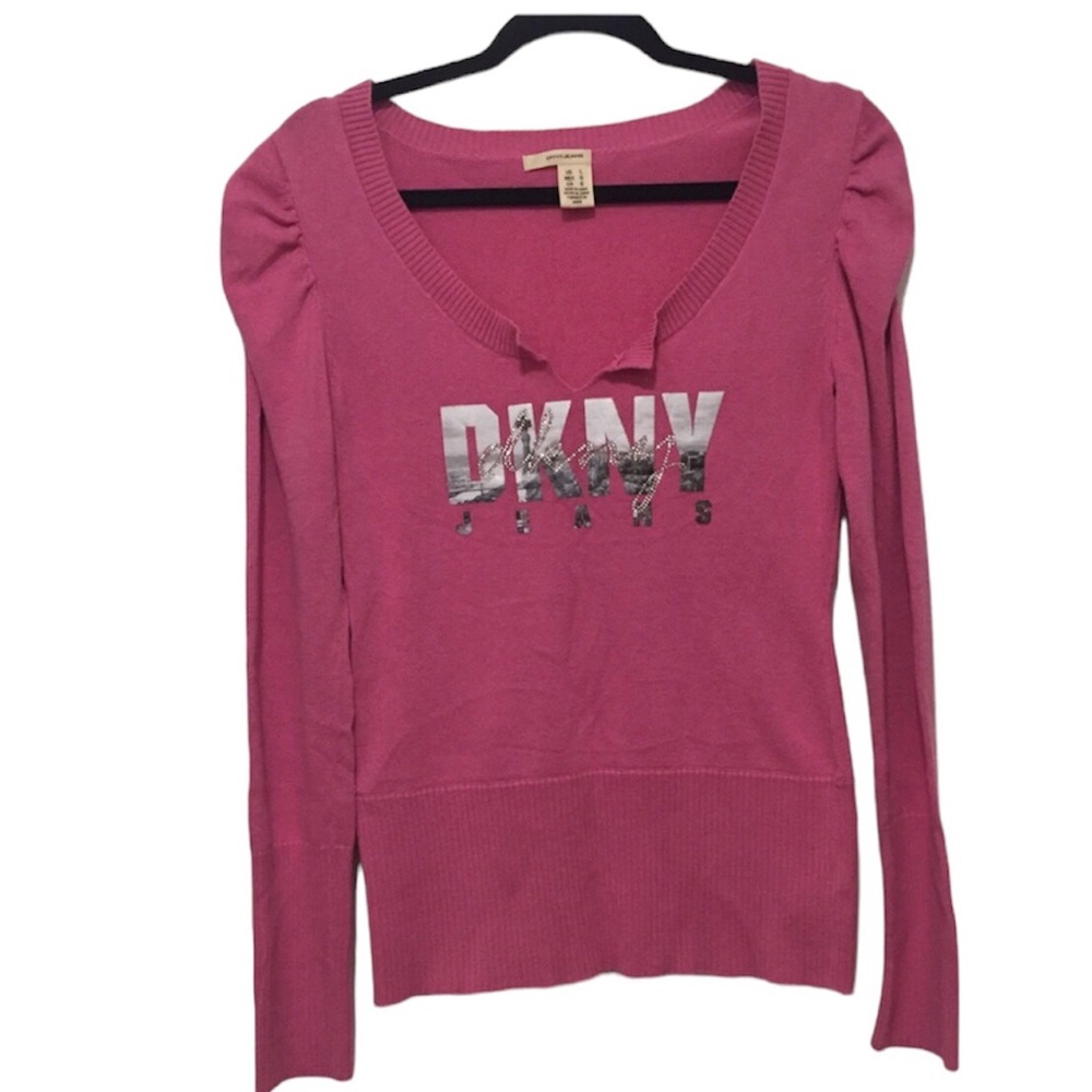 DKNY jeans pink sweater (L)